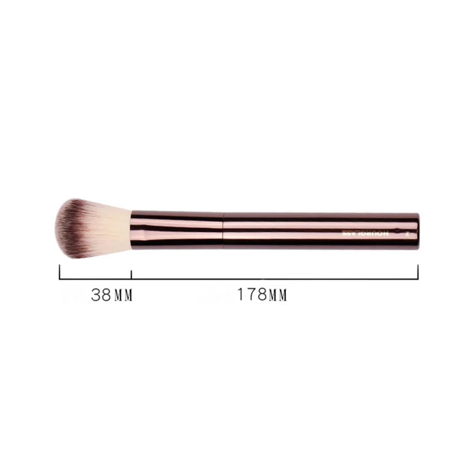 dropshipping hourglass foundation/blush makeup brush 2 full size bronzed contour cosmetic brushes synthetic bristles