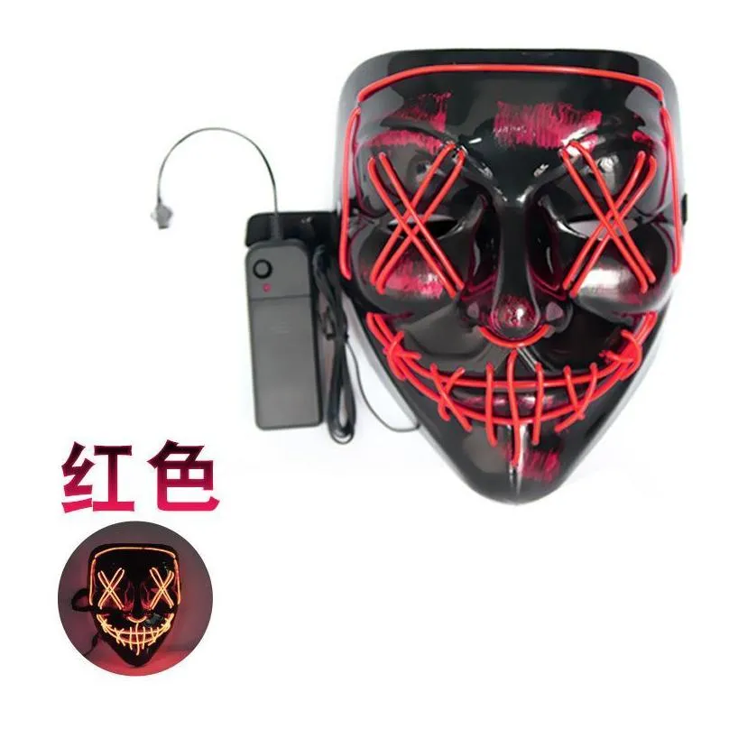 party masks all saintsday led mask v word black spoof haloween festive supplies holiday diy decorations