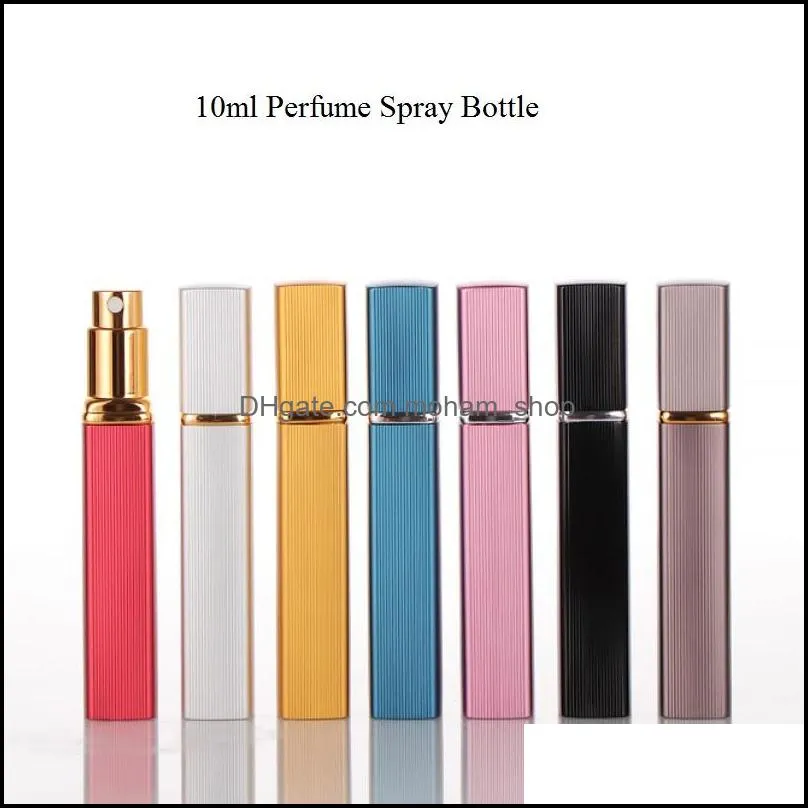 10ml travel perfume spray bottle refillable portable empty perfume atomizer scent pump case rre11498