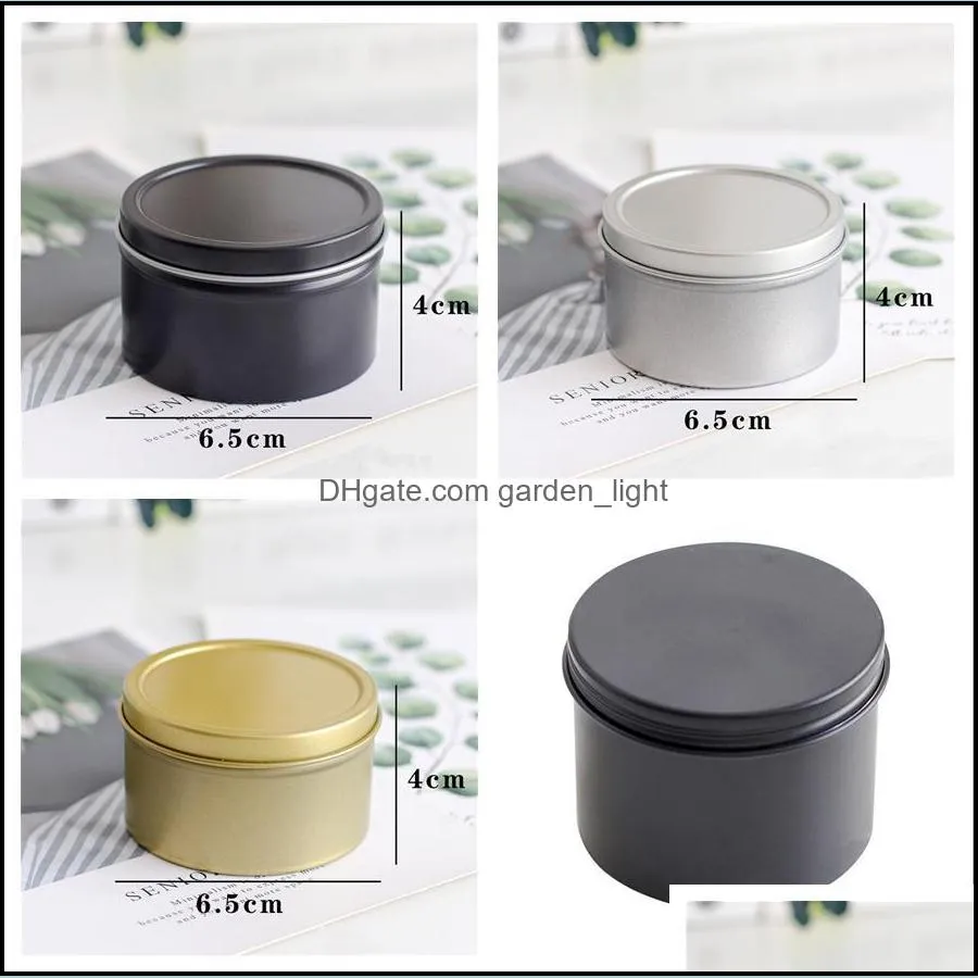 aluminum candle tin round candle containers festive cosmetic oil cream aromatherapy jar empty sealed metal travel