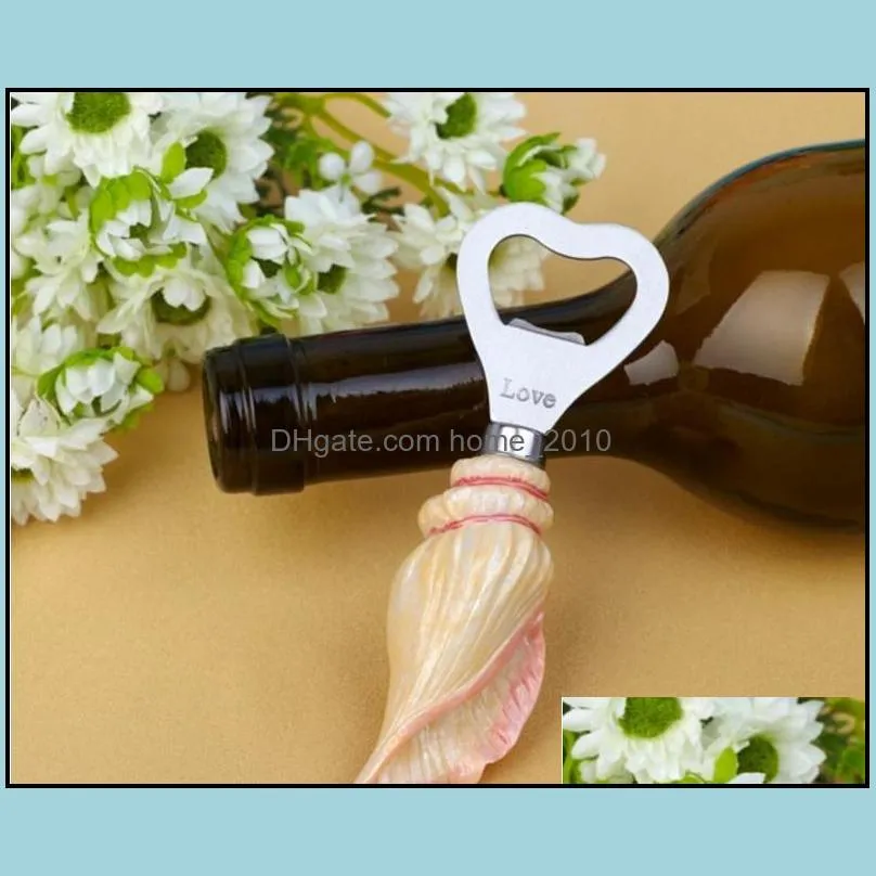  100pcs unique beach wedding favor of sea shell bottle opener wedding souvenirs sn001