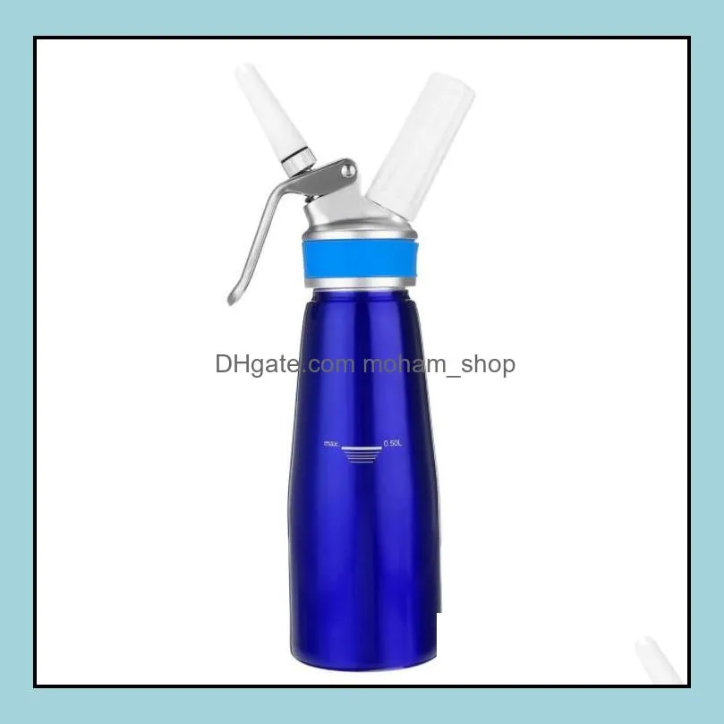 500ml aluminum cream gun  cream cake tools foamer chargers foam whipped dessert dispenser whipper making decorating rra13024