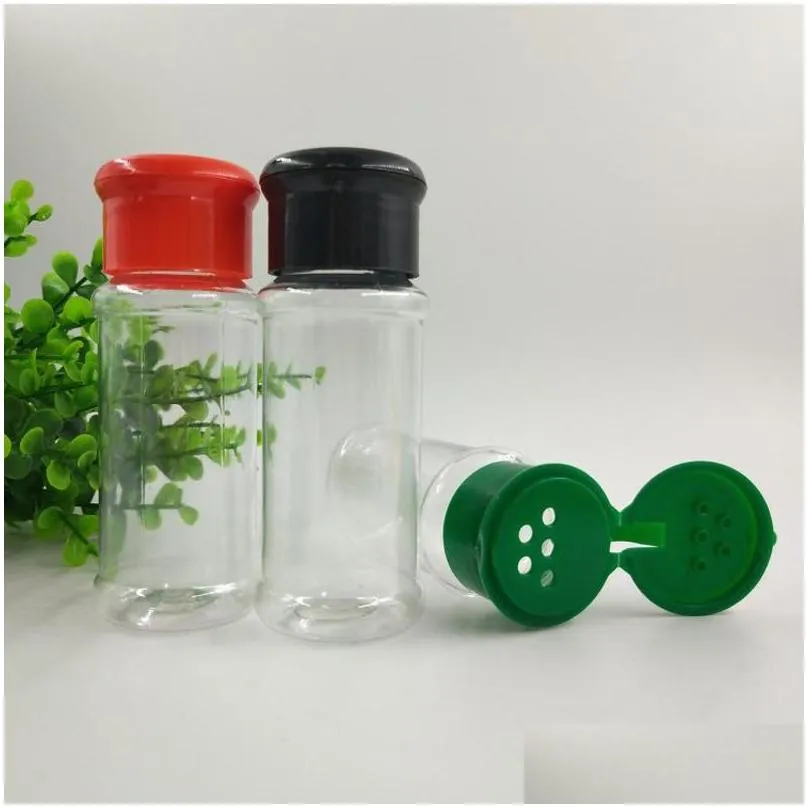 plastic spice salt pepper shakers seasoning jar can barbecue bbq condiment vinegar bottle kitchen cruet container kitchen tools bh3489