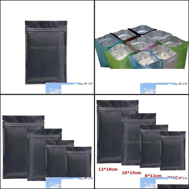 black mylar bags aluminum foil zipper bag for long term food storage and collectibles protection two side colored 900pcs