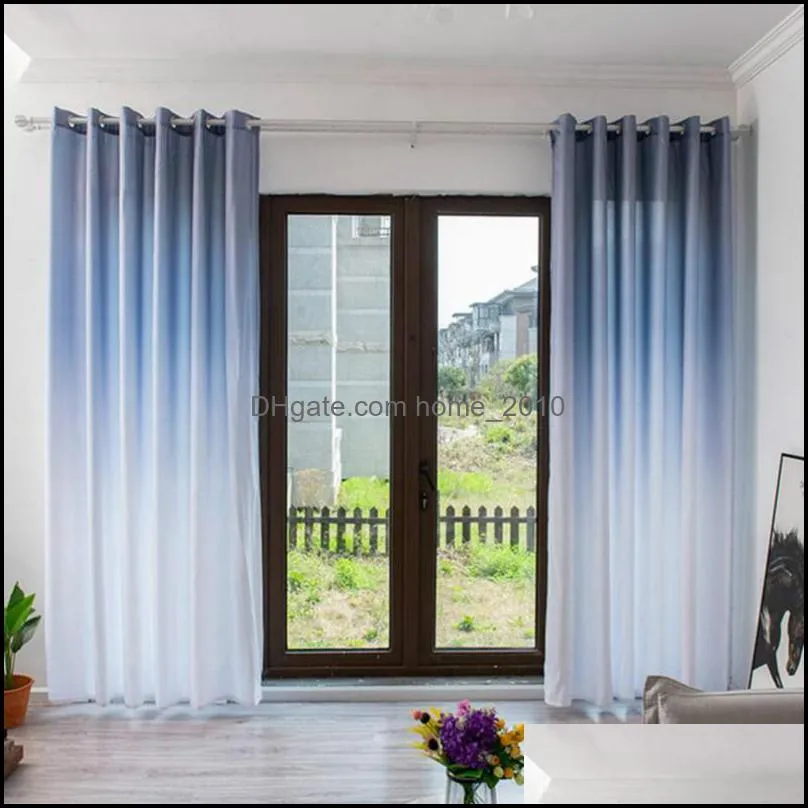 sheer curtains gradient blackout window curtain for living room kitchen modern bedroom treatments fabric drapes