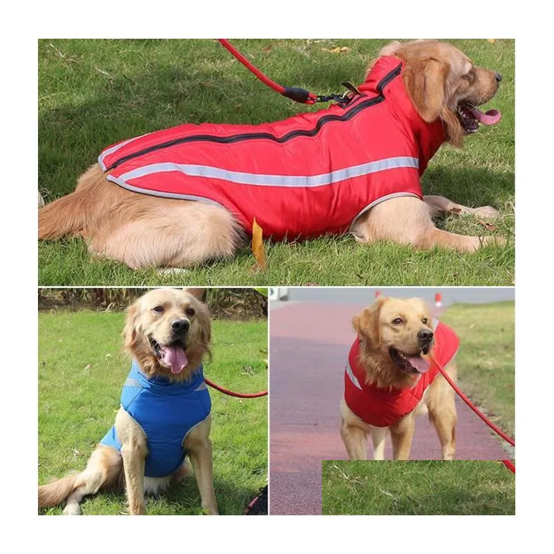 2019 reflective dog clothes coat jackets winter spring waterproof pet clothing warm pet vest coat dog clothes for medium large dogs