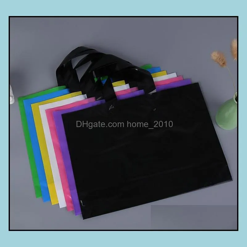 custom logo printed plastic packing shopping bags with handle customized garment/clothing/gift packaging bag sn1007