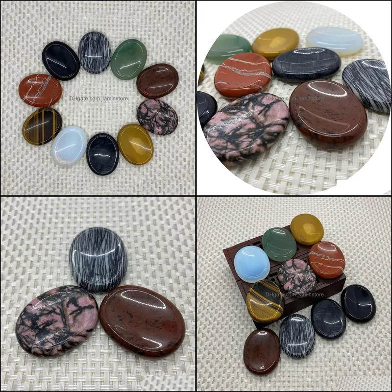 35x45mm worry stone thumb gemstone natural healing crystals therapy reiki treatment spiritual minerals massage palm gem