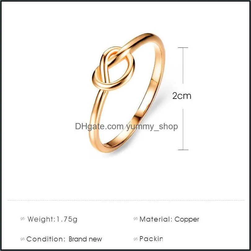 40pcs/lot new arrive geometric finger rings rose gold knot cluster rings for women white k gift hand jewelry ornaments accessories 720