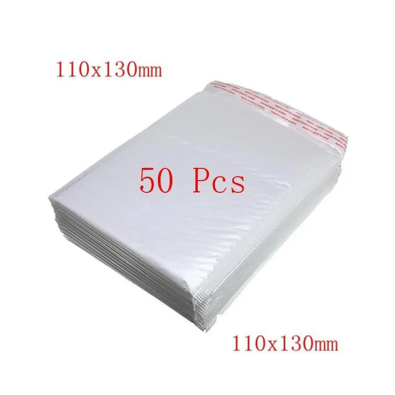 storage bags 20/50 pcs convenient white foam envelope bag different specifications mailers padded with bubble mailing