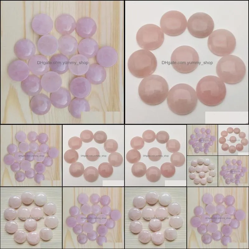 natural stone 20mm round loose beads rose quartz crystal face for natural stone necklace ring earrrings jewelry making