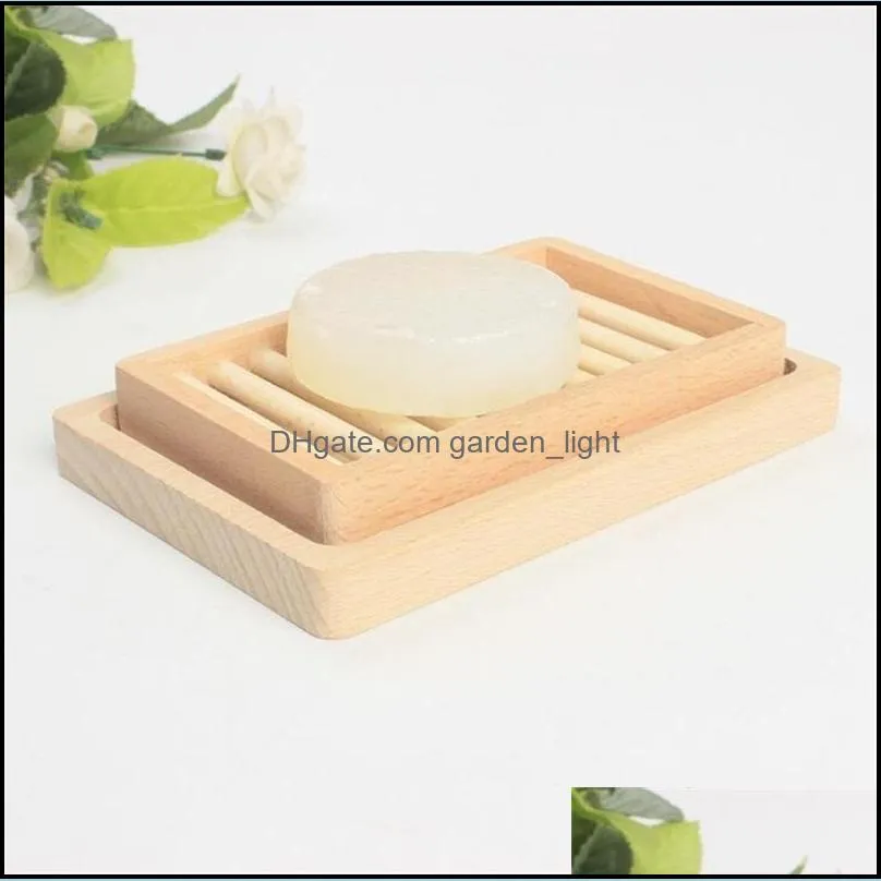 soap dishes with tray wooden natural bamboo soap box rack plate portable soap holder bathroom accessories