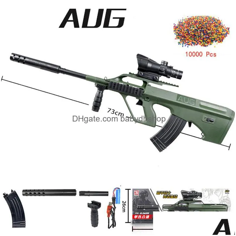 aug water bullet toy gun manual electric in 1paintball airsoft gun plastic blaster model graffiti cs shooting game