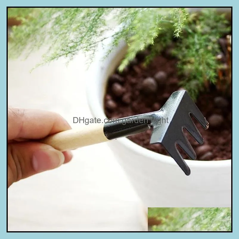 mini gardening tool shovel/rake/shovel gardening tool threepiece set succulent potted flower pine flower shovel