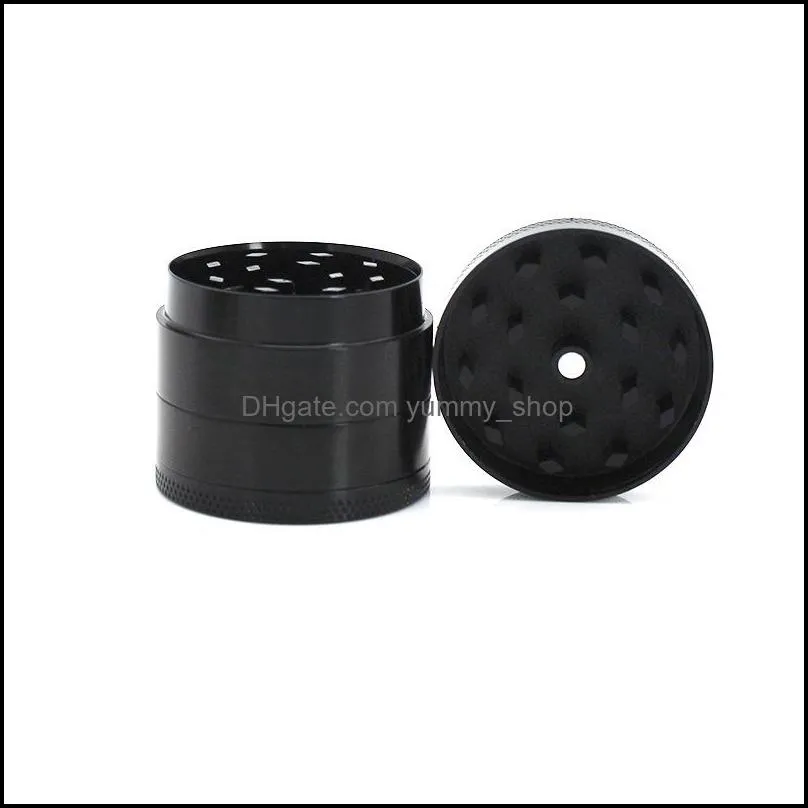 top quality colorful 40x35mm 4 parts zinc alloy herb grinder for tobacco smoking herbal smoking grinders 100 pack