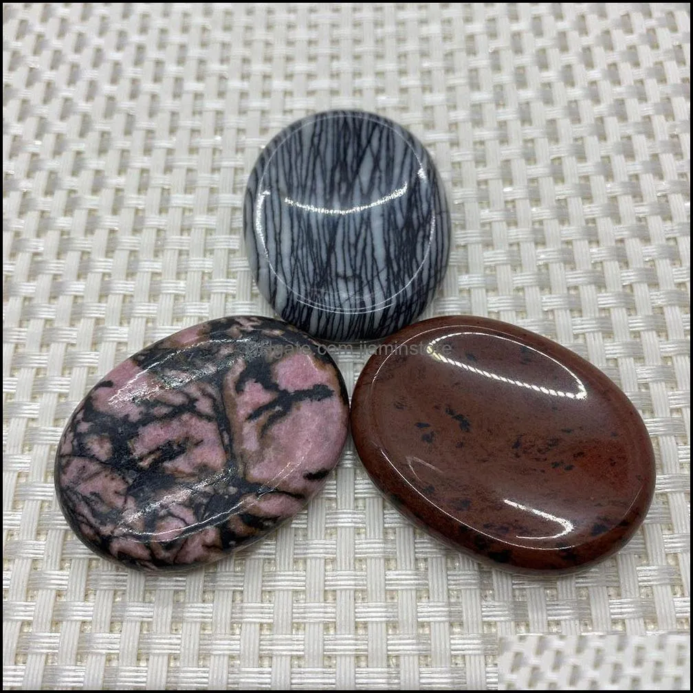 35x45mm worry stone thumb gemstone natural healing crystals therapy reiki treatment spiritual minerals massage palm gem