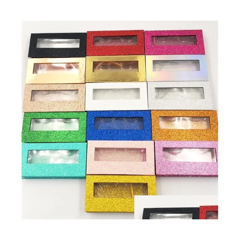 21 colors quality wholesale square false eyelash packaging box fake 3d mink eyelashes boxes faux cils magnetic case lashes empty gift