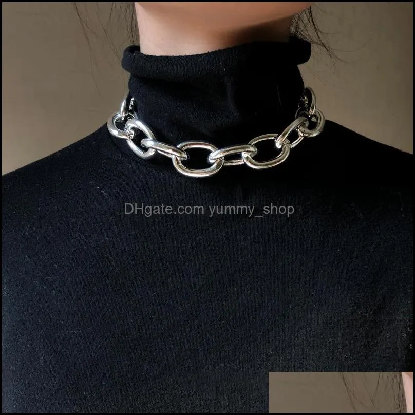 exaggerated cuban thick chain choker necklaces for women fashion vintage jewelry statement necklace collier female ps0757 416 q2