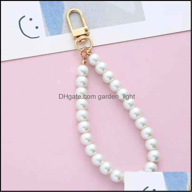 retro beauty head keychain pearl small gift for  pro 1 2 earphone case chain ornaments keyring round pendant