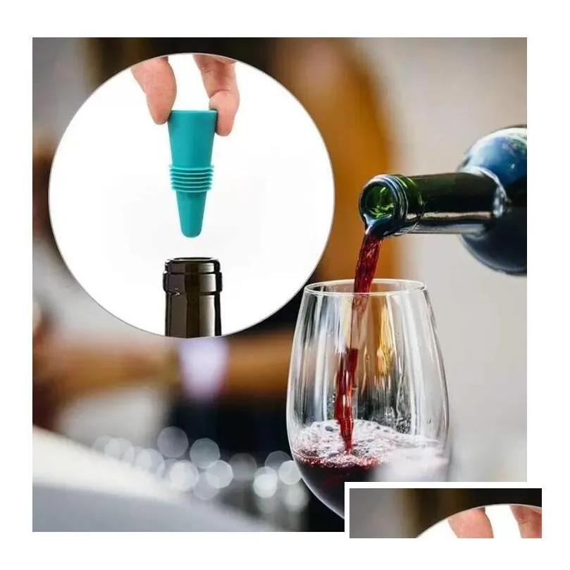 silicone wine bottle stopper tools leak proof beer champagne cap closer whisky accessories wine cork plugs lids kitchen bars tools