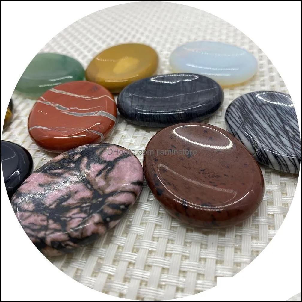 35x45mm worry stone thumb gemstone natural healing crystals therapy reiki treatment spiritual minerals massage palm gem