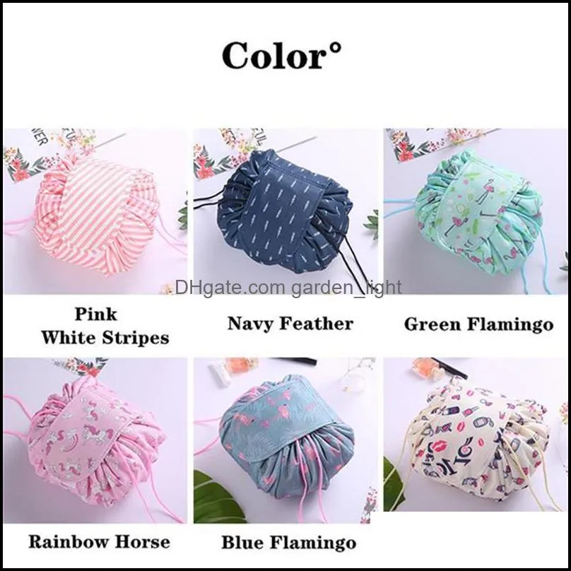 women drawstring travel cosmetic bag makeup bag organizer make cosmetic bag case storage pouch toiletry beauty kit box