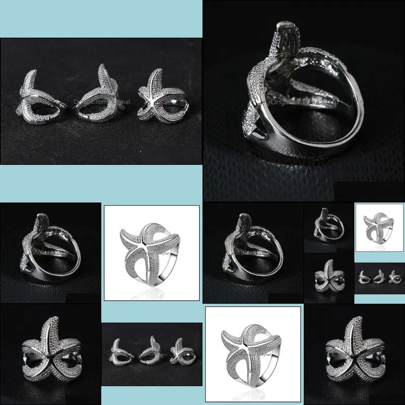 rings for women men 925 silver customizable women personalized fashion starfish birthday 925 silver wedding rings