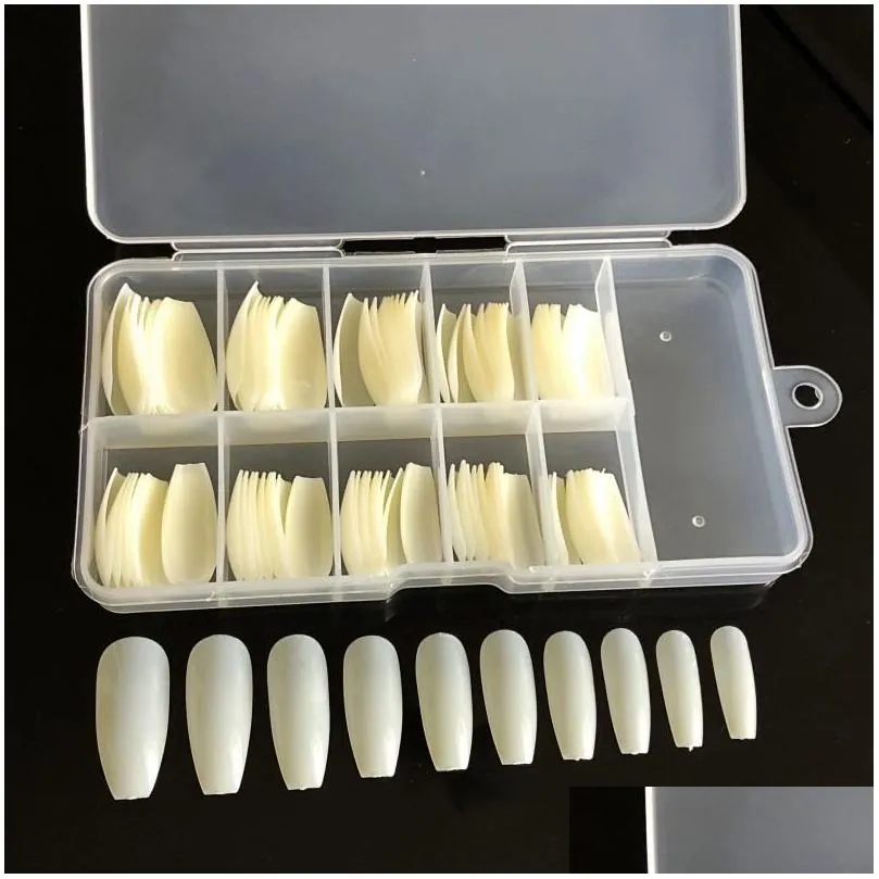 press on nails luxury wholesale fake nail 100 piece boxed long full stick ballet french phototherapy nail artificial box color sending