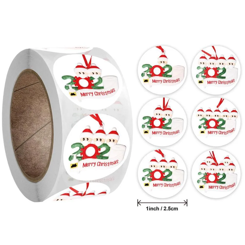 quarantine christmas decoration window sticker santa claus refrigerator door wallpaper refrigerator sticker family of ornament party