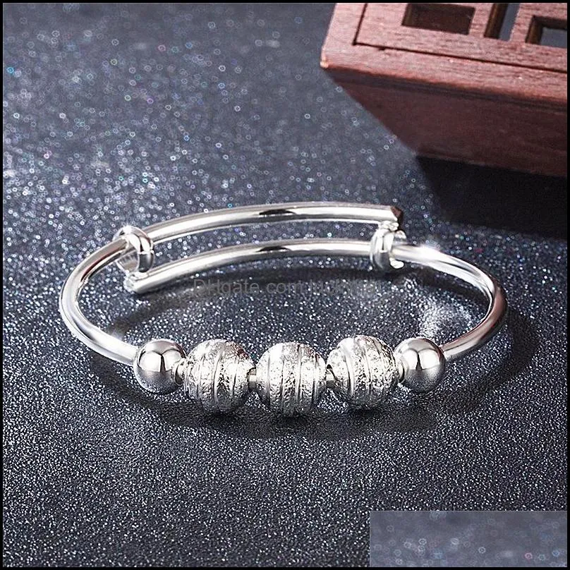 transfer beads bangles bracelets transit fortune bracelet silver bangle bracelet jewelry female fashion jewelry gift wholesale