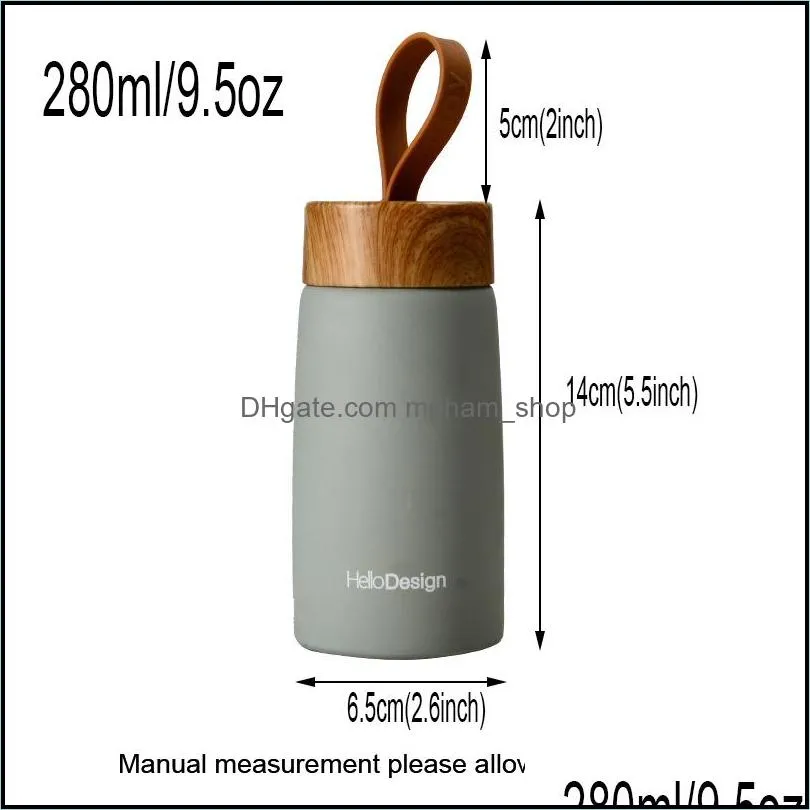 304 stainless steel insulate mug water bottle tumbler thermos vacuum flasks mini portable travel coffee mugs thermal cup with rope gift