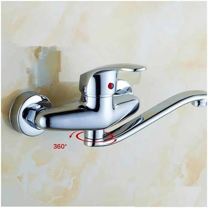 double hole cold and faucet single handle wallmounted entry type tap with spout very short 15 cm bathroom sink faucets
