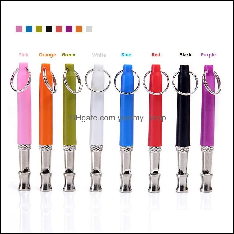 pet dog training supplies dog whistle ultrasonic dog flute antilost device colorful with neck hang rope