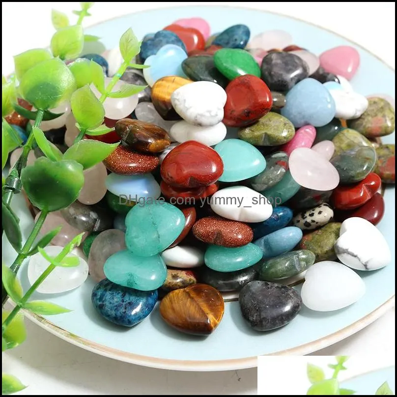 fashion 16mm beads natural heart stone charms gemstone for jewelry making women earring diy accessories room ornament