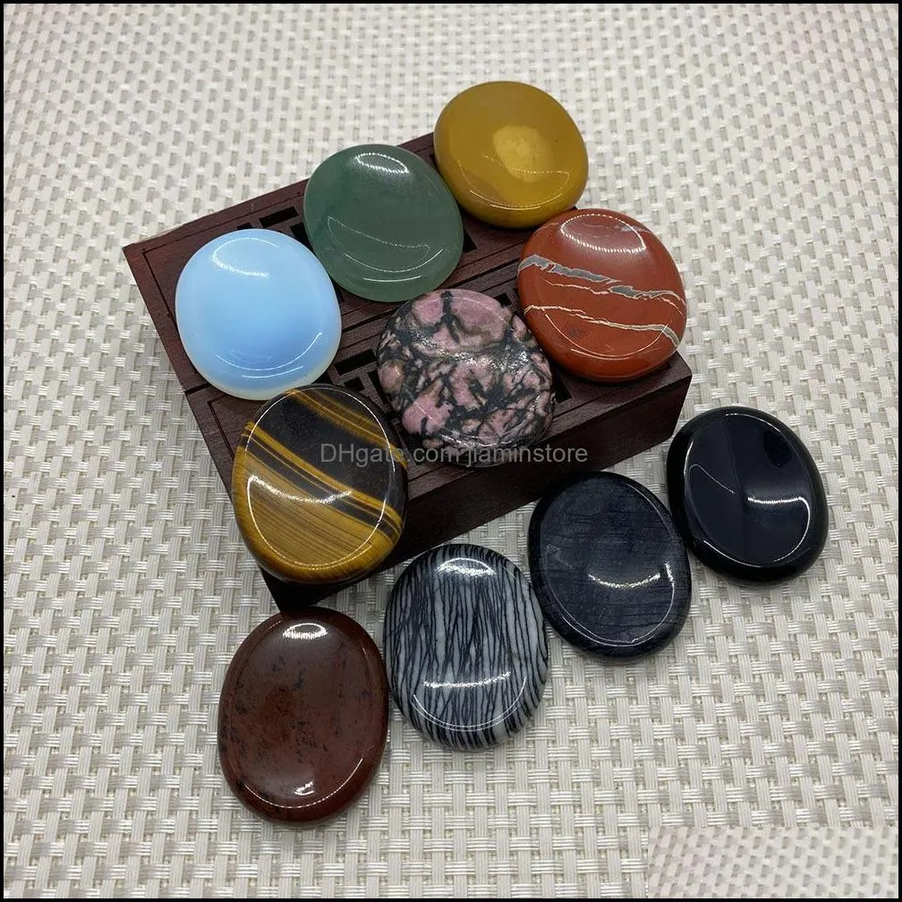 35x45mm worry stone thumb gemstone natural healing crystals therapy reiki treatment spiritual minerals massage palm gem