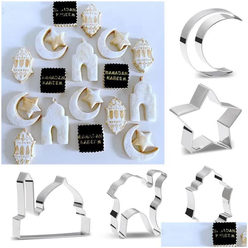 party decoration eid mubarak biscuit mold cookie cutters diy cake baking tools islamic muslim decor al adha ramadan