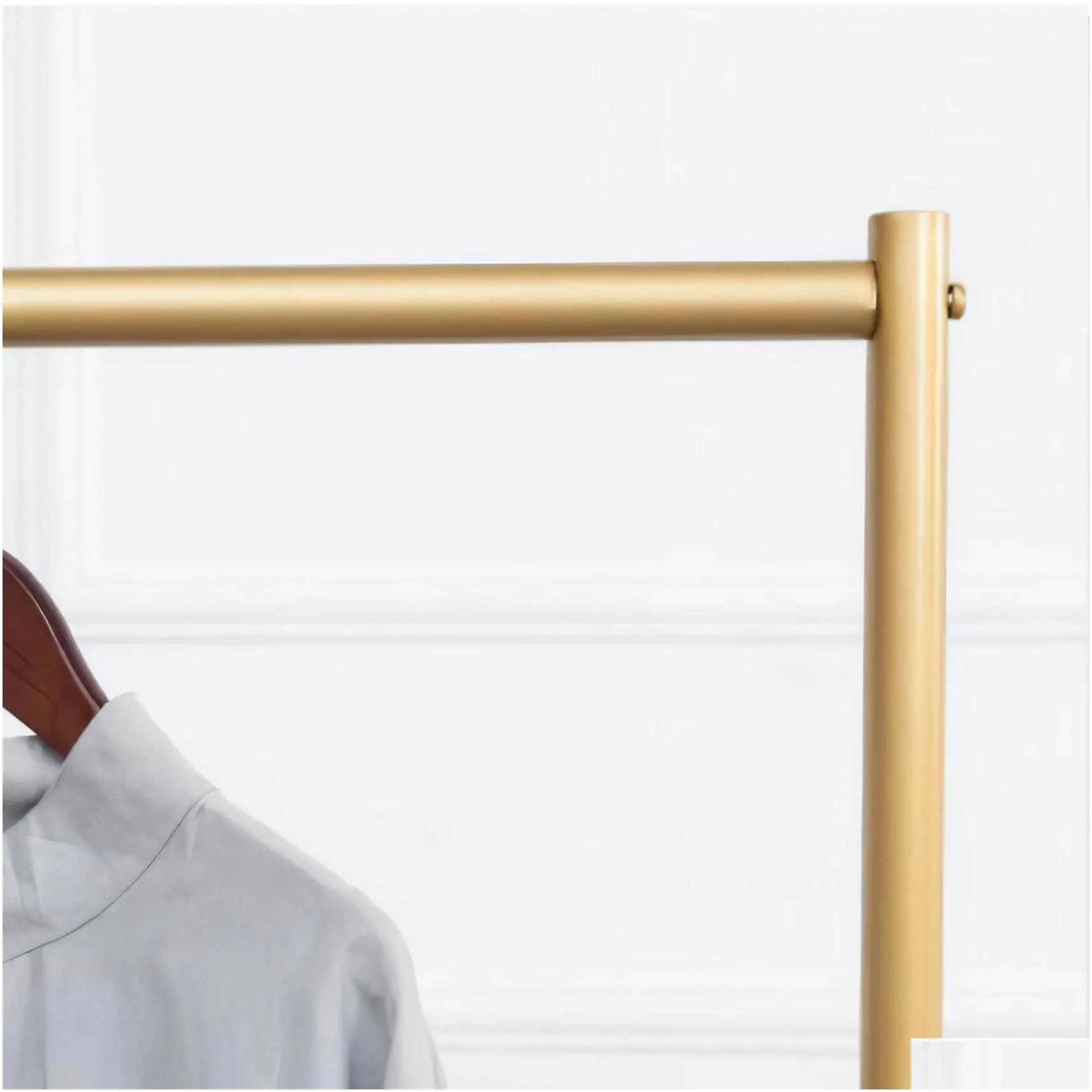 golden clothing rack display rack gold clothes rail shelf floorstanding f0822