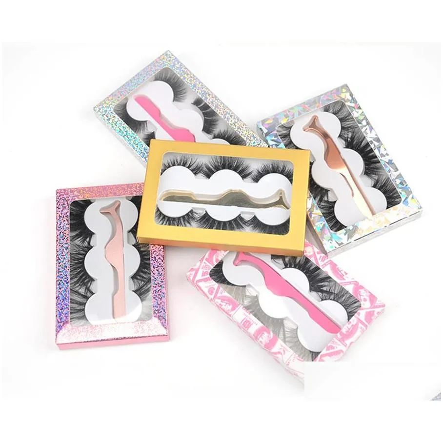 empty eyelash packaging box add tray for mink lashes eye lash packaging box for false eyelashes eyelash packaging