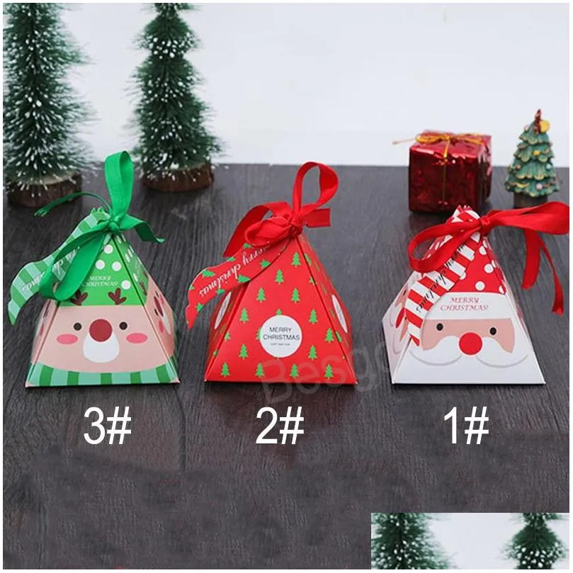 christmas gift wrap boxes santa claus elk candy box paper present box party decor bh7444 tyj