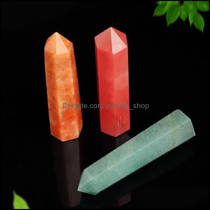 89cm length rough polished quartz pillar art ornaments energy stone wand healing gemstone tower natural crystal point