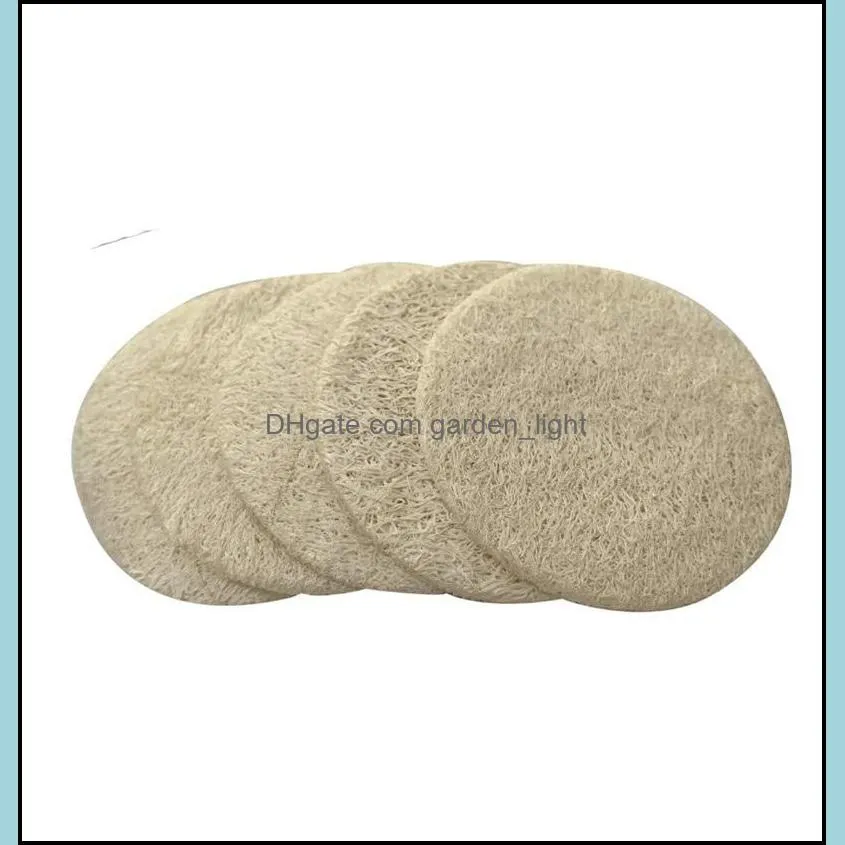 6cm natural loofah pad facial cleaning wash brush discharge makeup cleaner