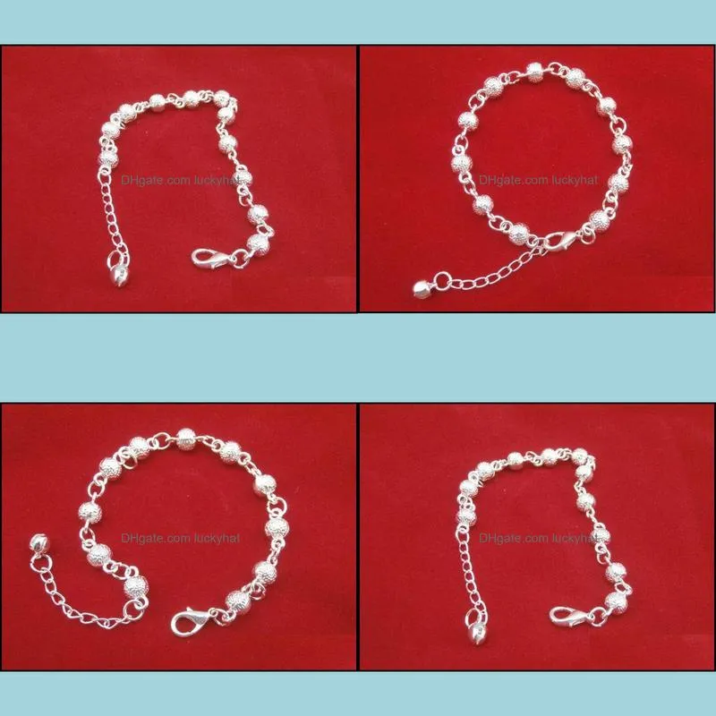 charm bracelets silver plated rosary hollow ball bracelet bangle top quality silver bracelets bangles