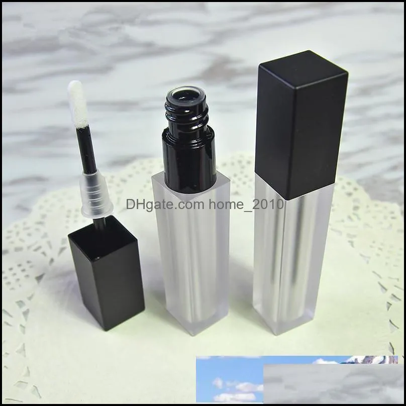 6ml plastic travel container clear frosted empty lipgloss plumper tube case liquid lipstick refillable storage bottle