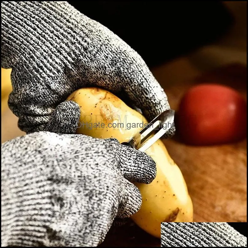 safety anti cut resistant gloves cut proof stab resistant metal mesh butcher gloves level 5 protection glove kitchen tools