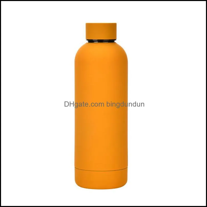 insulated water bottle macaron color 304 stainless steel outdoor frosted waterbottles fashion metal vacuum bottles sea ship wll884