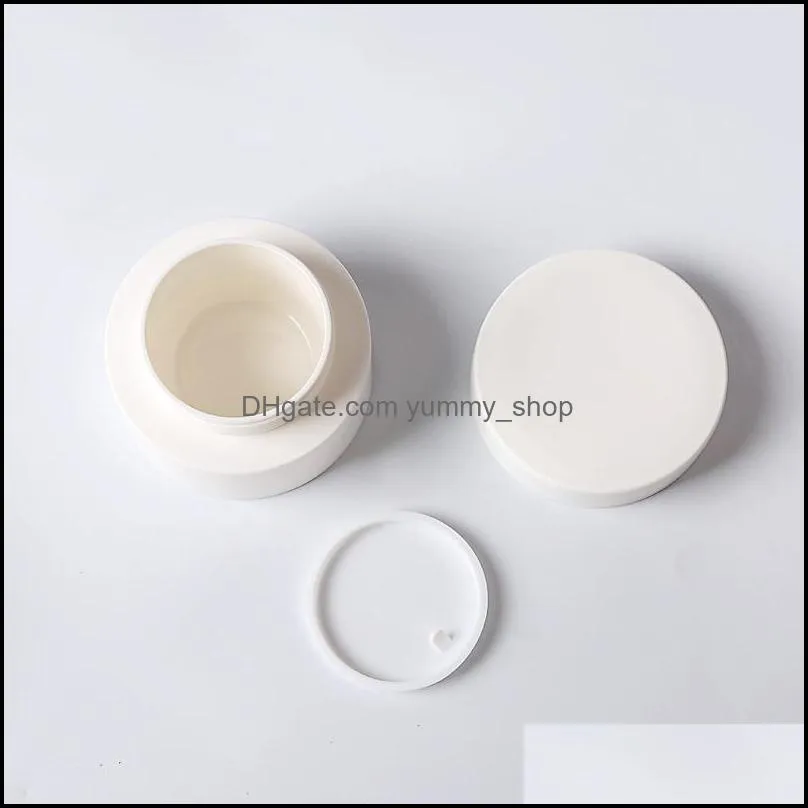 3g5g10g15g30g50g80g pp cream bottles empty bpa round jars bottle cosmetic face lotion subbottles with white inner liners