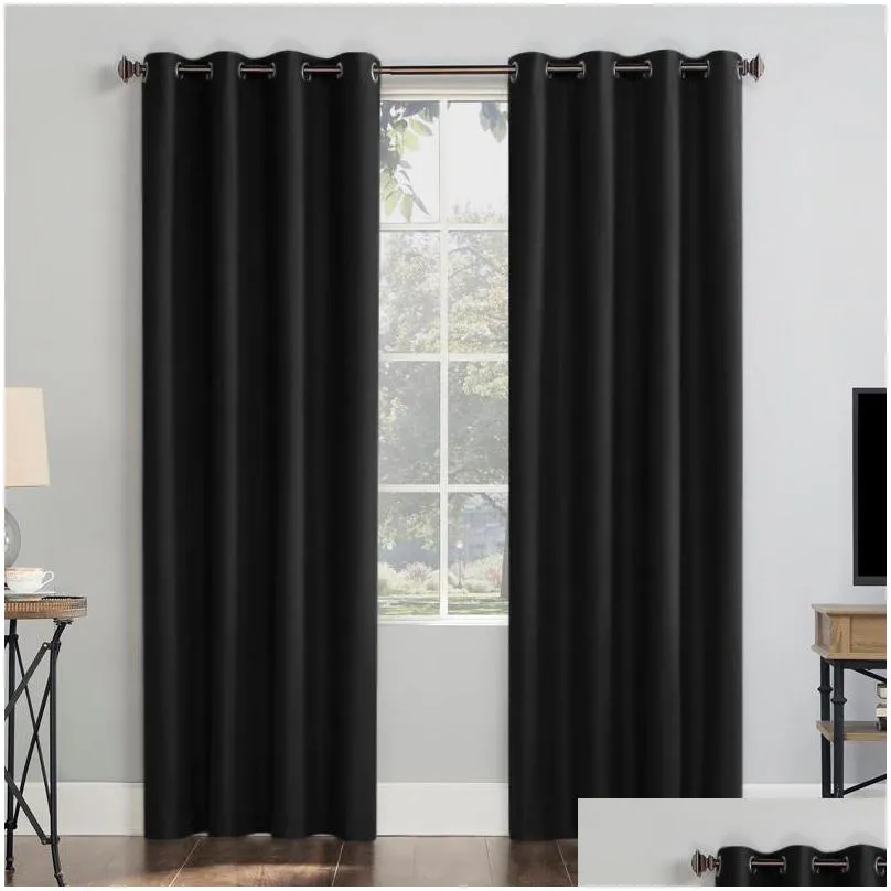 curtain drapes modern blackout curtains window for living room bedroom high shading thick blinds door black out custom