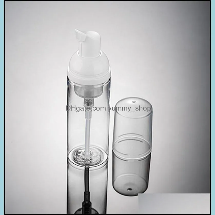 empty plastic pet travel foamer bottles hand wash soap mousse cream dispenser bubbling bottle 30ml/50ml clear/white gold pump