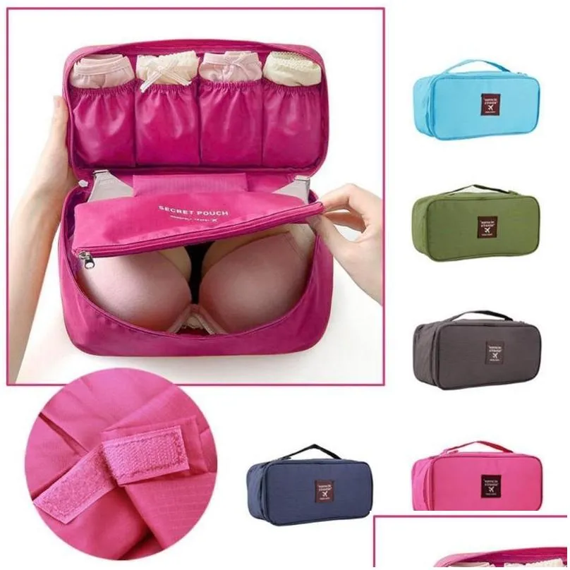 storage boxes bins women girl lady cosmetic bag korean makeup organizer underwear bra make up bags travel handbags