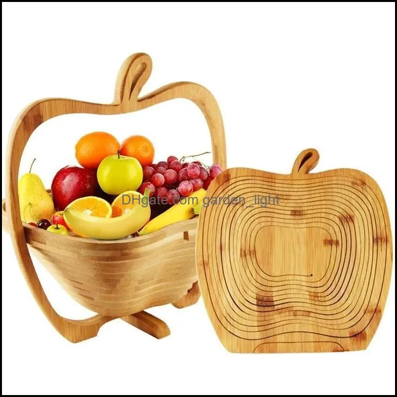 popular wooden vegetable basket with handle  shape fruit baskets foldable eco friendly skep fashion